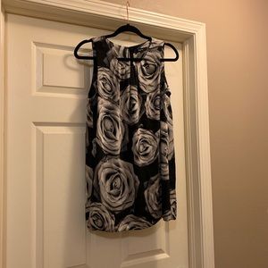 Floral rose tank top blouse